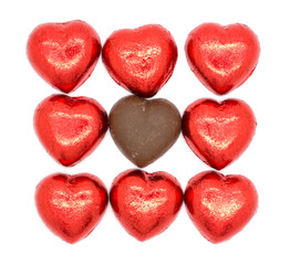 Heart shaped chocolate for love.