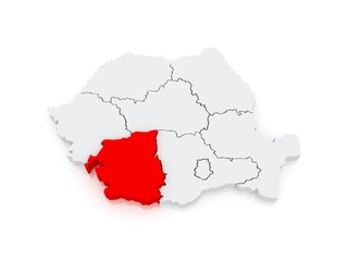 Map of Southwest Development Romania.