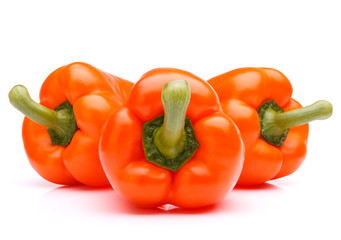 Sweet bell pepper isolated on white background cutout