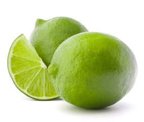 Citrus lime fruit isolated on white background cutout