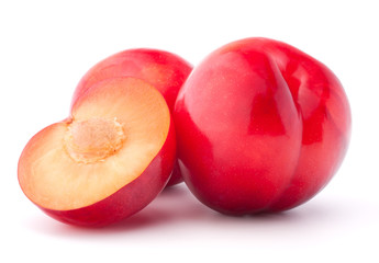 Sweet plum isolated on white background cutout