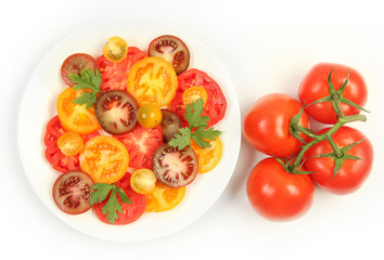 isolated tomatoes