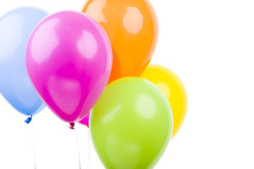 Colorful Balloons on White Background