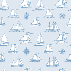 pattern of  sailboats