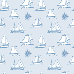 pattern of  sailboats