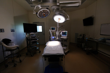 equipment and medical devices in modern operation room.