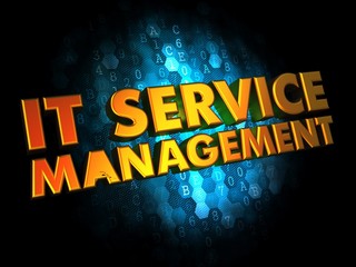 IT Service Management on Digital Background.