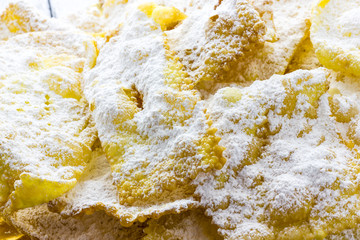 Sfrappole di carnevale bolognesi from italy