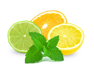citrus fruits and mint