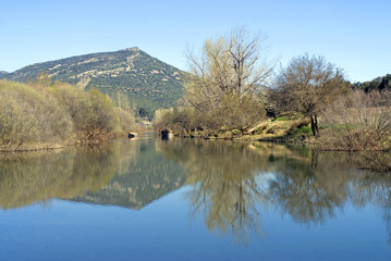 Guadiana River as it passes by Luciana, Ciudad Real.