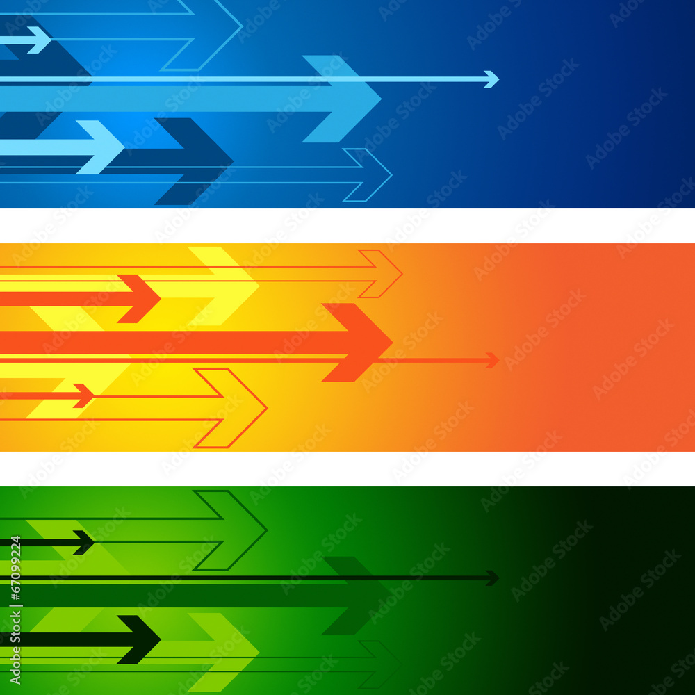 Poster arrows background indicates blank space and abstract