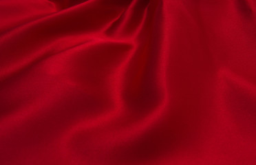 Naklejka na ściany i meble red satin or silk fabric as background