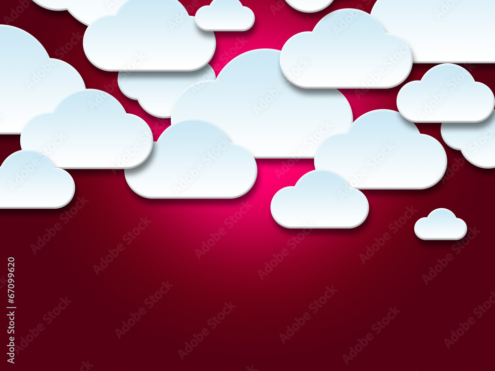 Poster background clouds shows empty space and abstract
