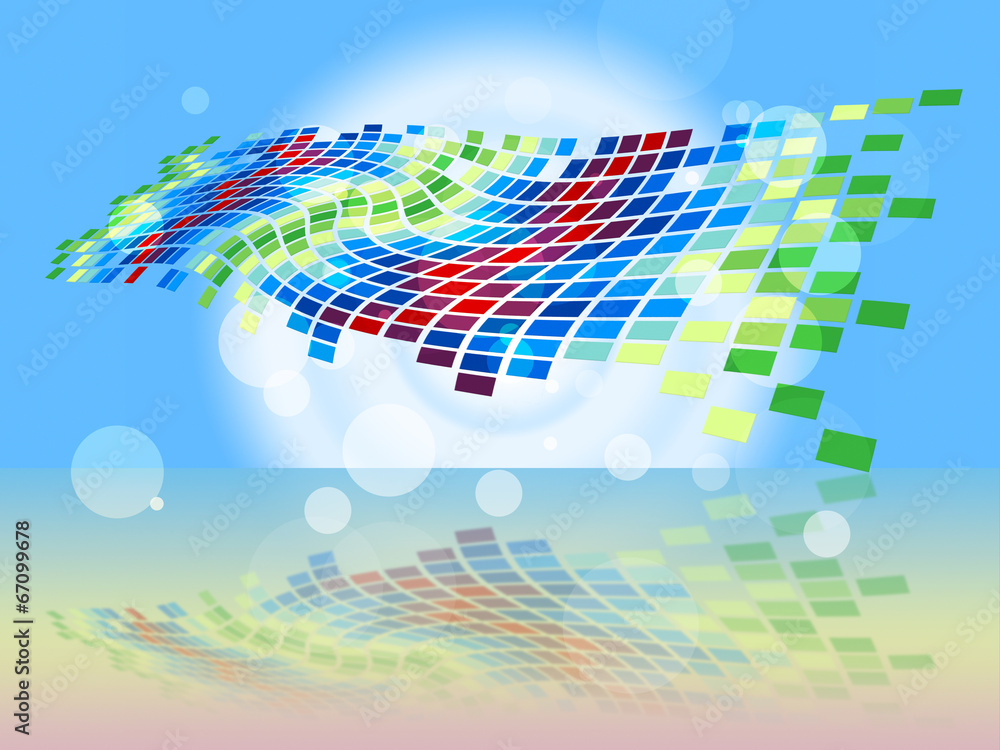 Aufkleber squares copyspace shows texture blocks and pattern