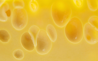Close up of cheese texture.