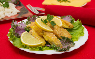 Fish dish - fried fish fillet.