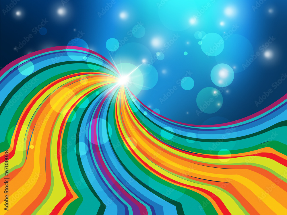 Poster glow swirl indicates blank space and background