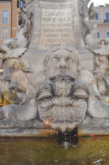 Fototapeta na wymiar Pantheon fountain in Rome
