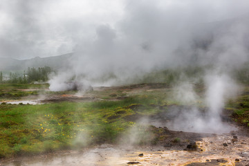 Fototapeta na wymiar Geothermal area in Iceland.