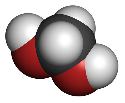 Methylene glycol (methanediol, formaldehyde monohydrate) molecul