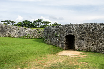 Fototapeta na wymiar Zakimi Castle Wall