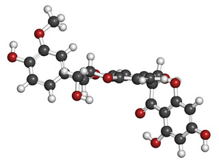 Silibinin (silybin) milk thistle molecule.