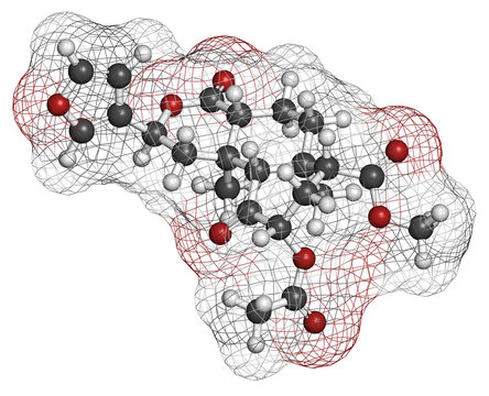 Salvinorin A entheogen molecule. Psychotropic molecule.
