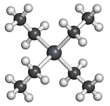 Tetraethyllead Gasoline Octane Booster Molecule.