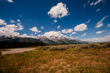 Approaching the Tetons