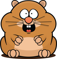 Cartoon Hamster Happy