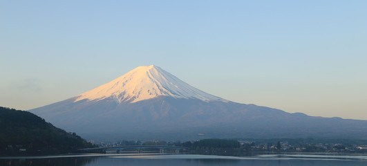 Fototapeta na wymiar Mount Fuji, view from Lake Kawaguchiko