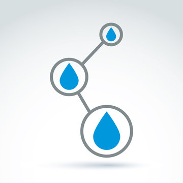 Water system icon, vector conceptual special icon for your desig