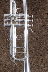 Fototapeta na wymiar Detail take of a trumpet