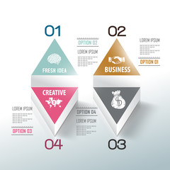 Modern design for business 3D triangle profit options