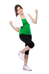 woman fitness streching