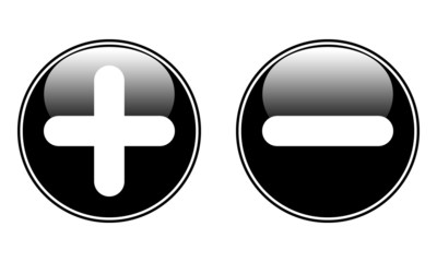 Obraz premium The plus and minus buttons