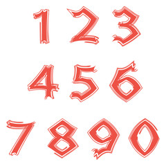 Hand drawn numbers