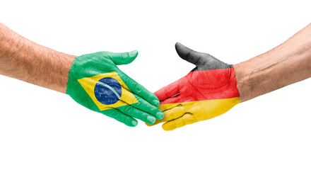 Handshake Brasilien und Deutschland