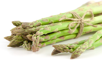 sheaf of ripe green asparagus