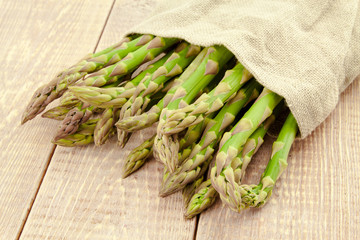 sheaf of ripe green asparagus