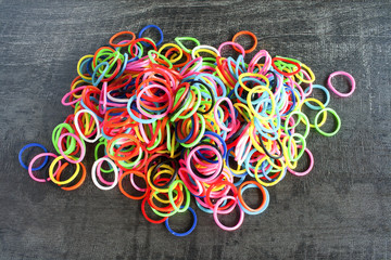 Colorful Rainbow loom bracelet rubber bands fashion