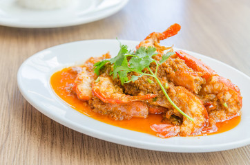 Fried shrimp garlic