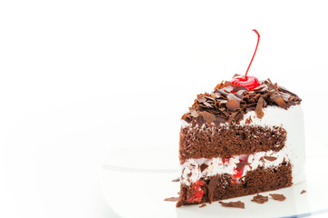 Cake chocolate isolated on white background