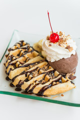 Waffle ice cream