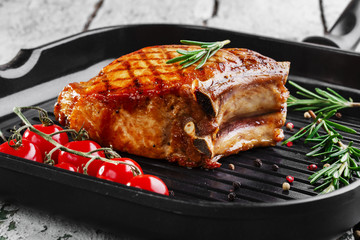 chop on the bone grill pan