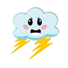 Icona meteo: nuvola con fulmini