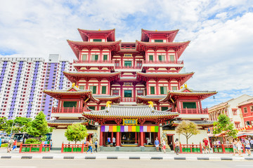 Fototapeta premium Buddha tooth temple in singapore