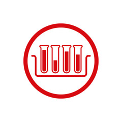 Test tubes vector icon.