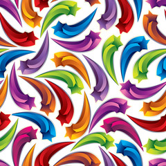 Graphic stylized fireworks seamless pattern.