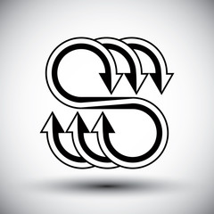 Arrows template conceptual icon, special abstract new idea vecto